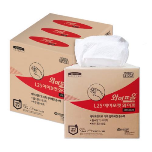유한킴벌리 와이프올 L25 에어포켓 와이퍼 대형 300매 (41702).jpg